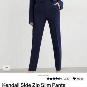 Slim navy dress pants